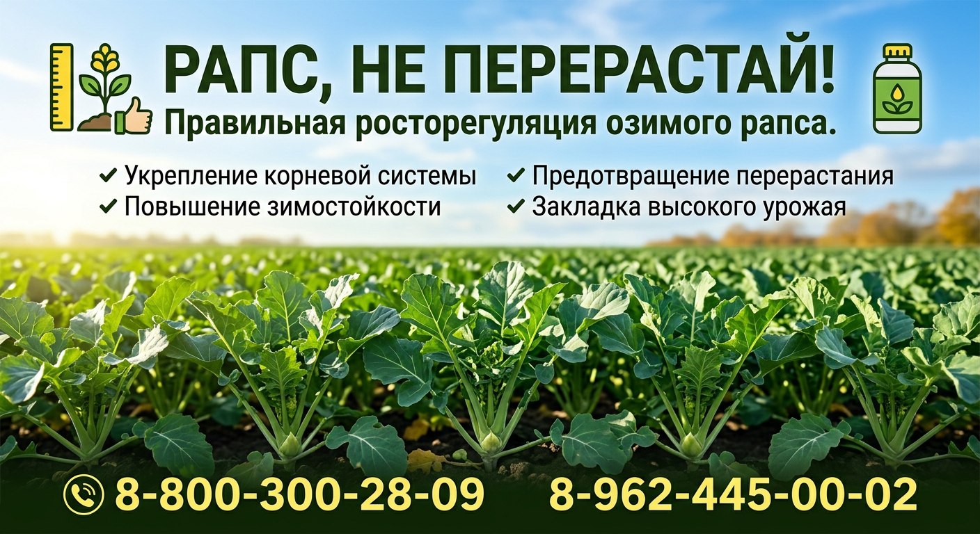 Рапс, не перерастай! Правильная росторегуляция озимого рапса🔰